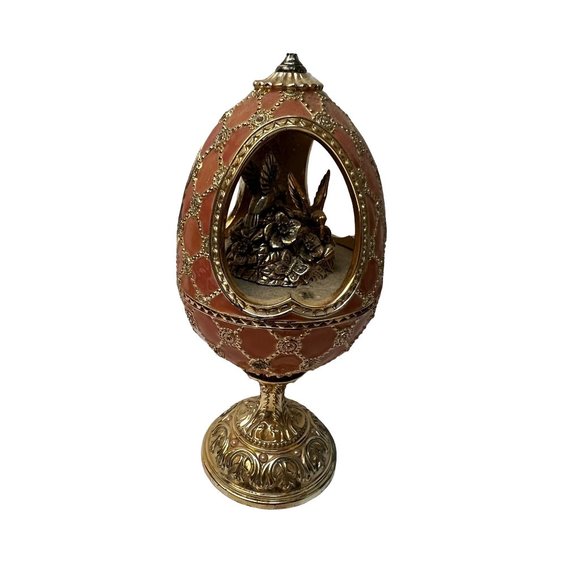 MUSICAL EGG BOX WALLACE SILVERSMITHS PINK - Picture 1 of 10